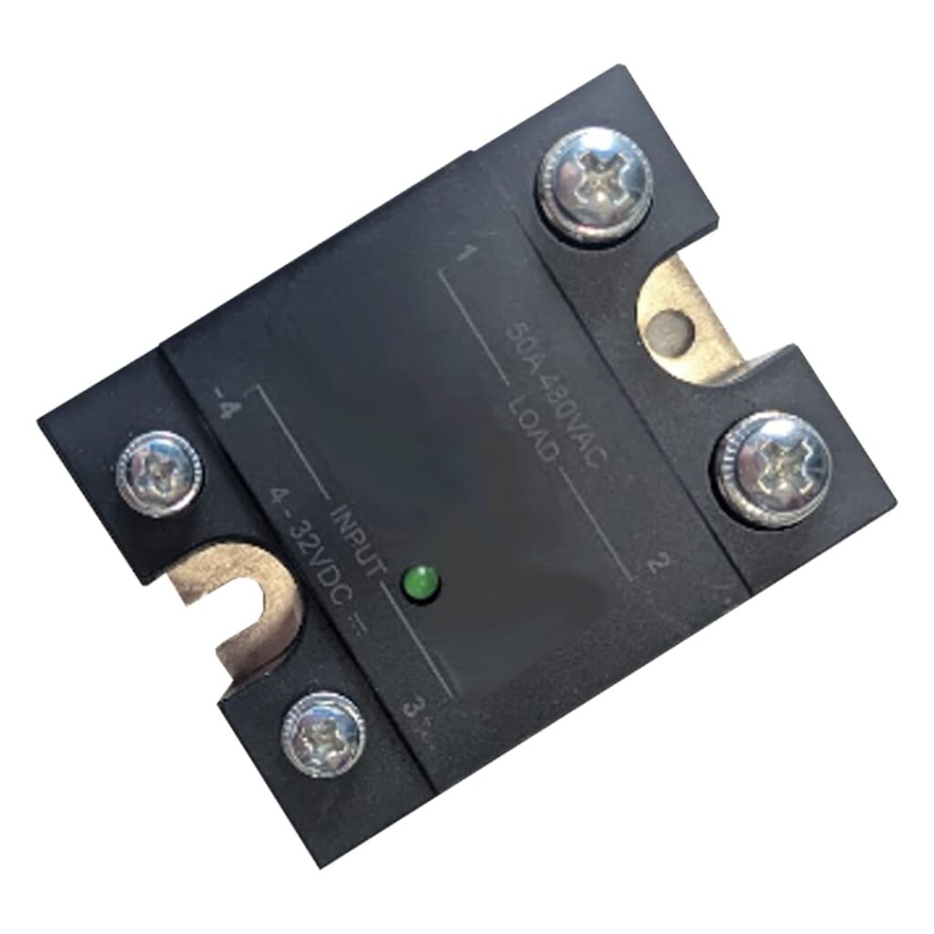 Bottom side of a solid-state relay block
